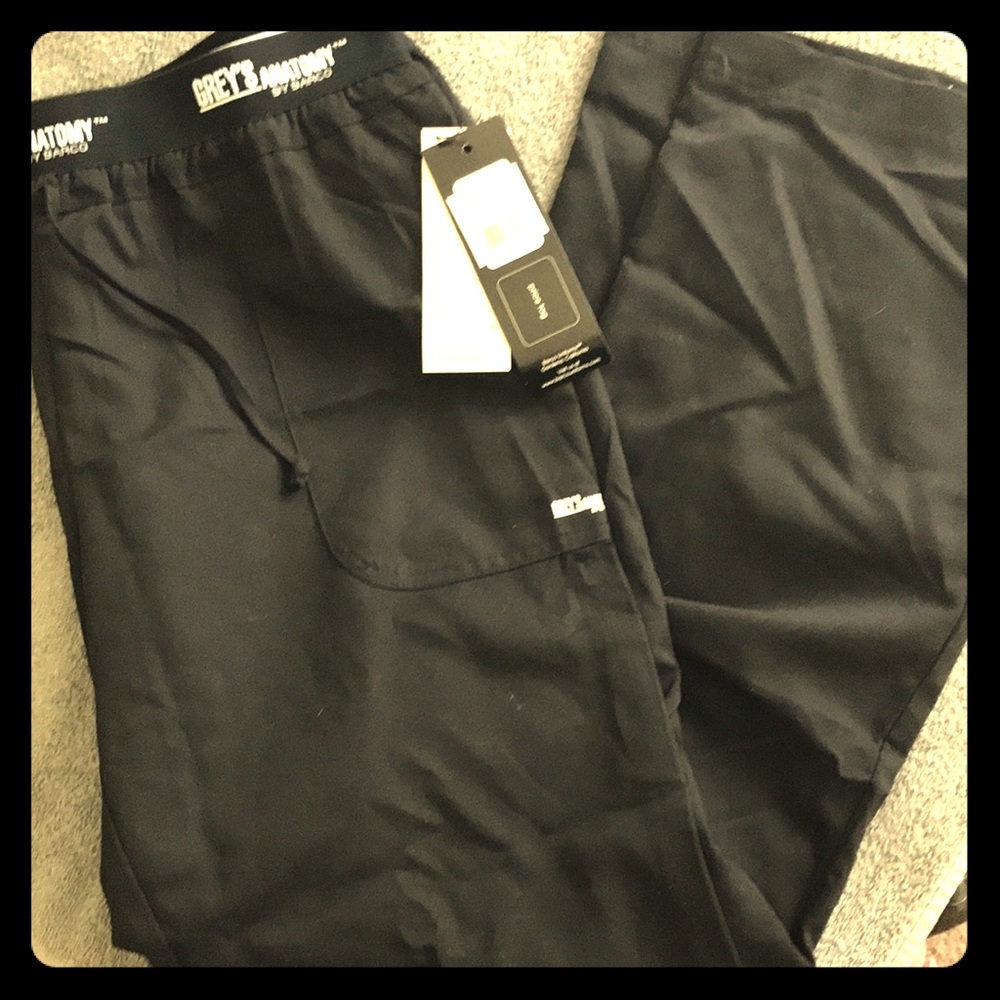 NWT Grey’s Anatomy by Barco black scrub pants